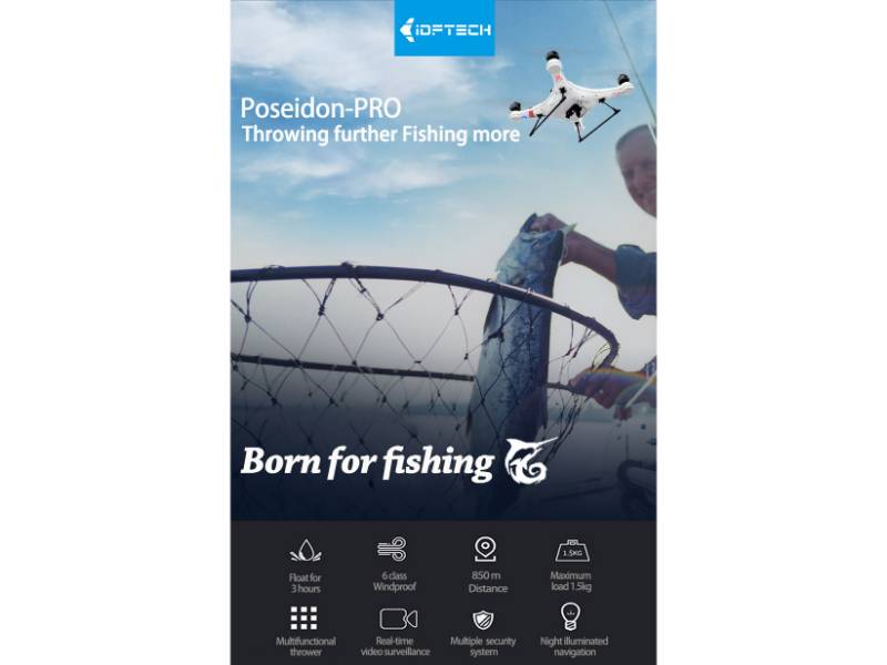 Poseidon Pro Black Fishing Drone refurbushished
