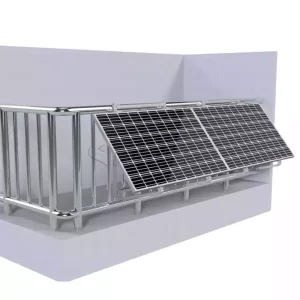 solar balcony system that is installed easily with brackets