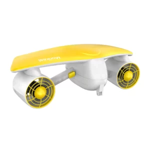yellow underwater electric scooter